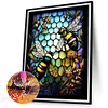 >SALE<5D DIY Full Round Drill Diamond Painting Stained Glass Bee Kit Home Decor(A3028)