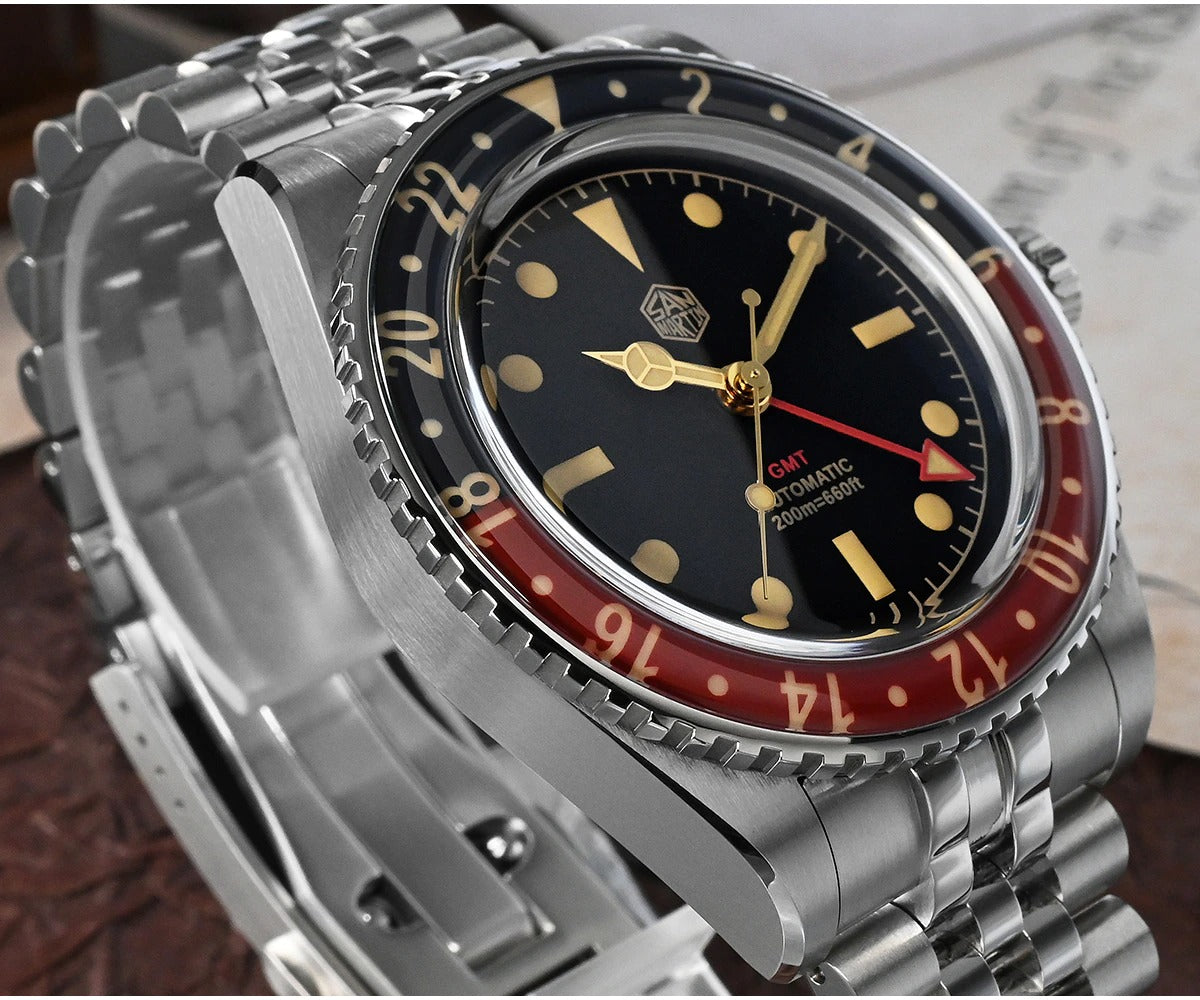 San Martin Vintage NH34 GMT Watch SN005 B1