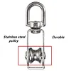Stainless Steel M15 Single Wheel Swivel Lifting Rope Bearing Pulley Wheel