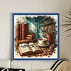 Desk And Books-11CT Stamped Cross Stitch 45*45cm/17.72*17.72in