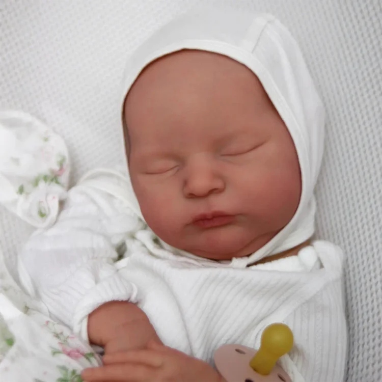  20" Lifelike Reborn Girl Painted Hair Baby Doll Named Bakou, Looks Really Cute - Reborndollsshop®-Reborndollsshop®