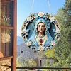 DIY Holy Mother Acrylic Special Shape Diamond Painting Hanging Pendant