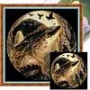 Witch Crow-14CT Stamped Cross Stitch 40*40cm tapestrymarket