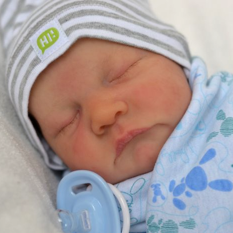  20'' Real Greyson Newborn Baby Toddler Boy, Cute Realistic Sleeping Soft Silicone Reborn Accessories Dolls Toy - Reborndollsshop®-Reborndollsshop®