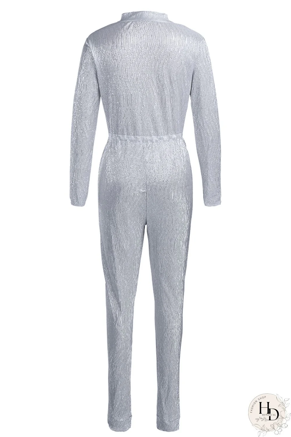 Black Trendy Zipper Design Blending One-piece Jumpsuit