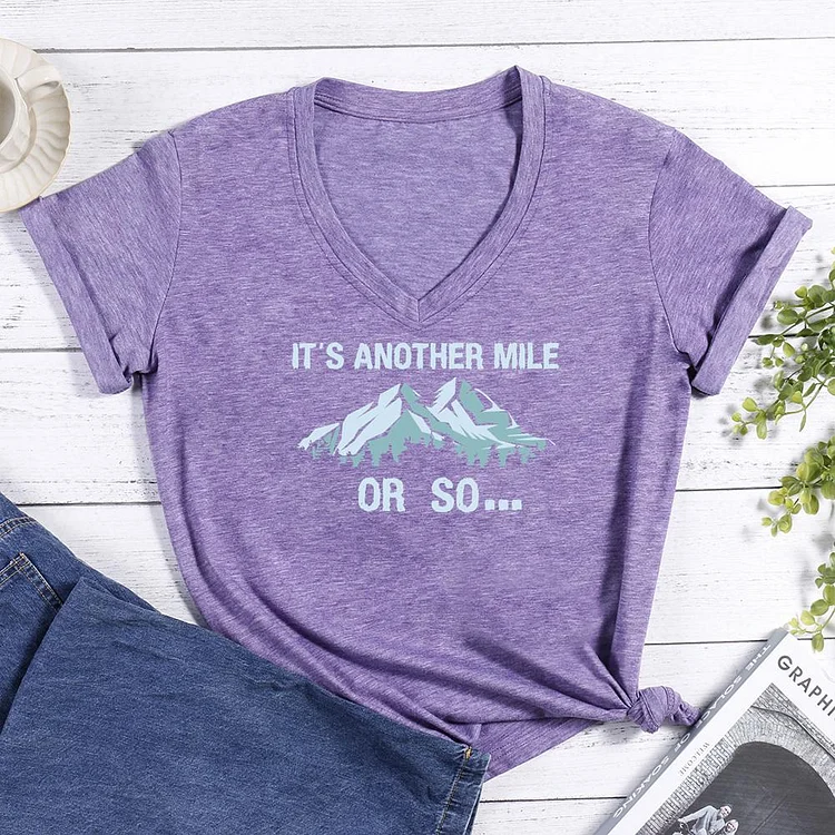 It‘s another mile or so V-neck T Shirt-Annaletters