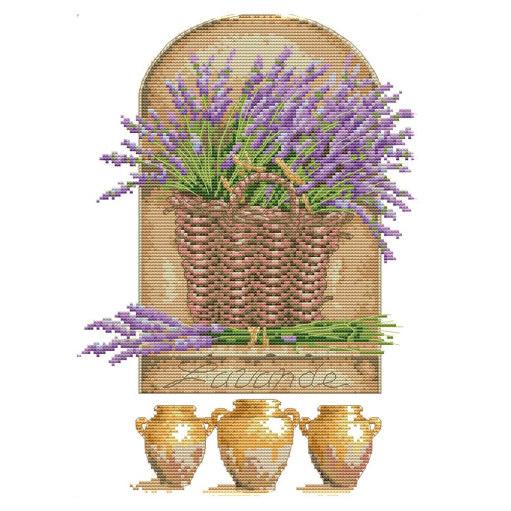 

Lavender - 14CT Stamped Cross Stitch - 36*28cm, 501 Original