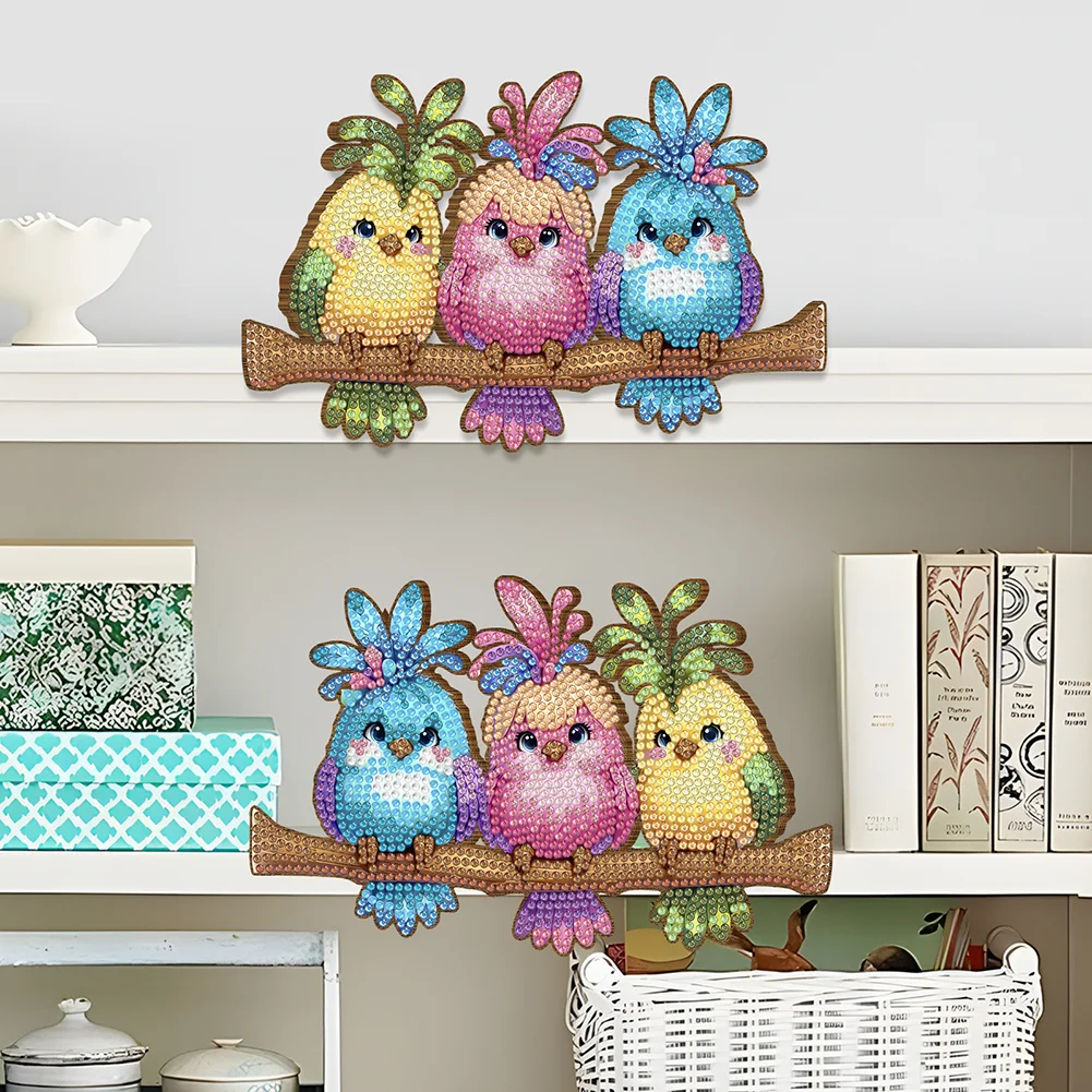 2Pcs Bird On A Branch Diamond Painting Door Corner Sign Diamond Door Frame Decor