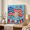 Framed American Flag - DIY Button Art Painting Kit for Creativity DIY Pearl Dot Crafts for Gift Home Wall Decor 30*30CM