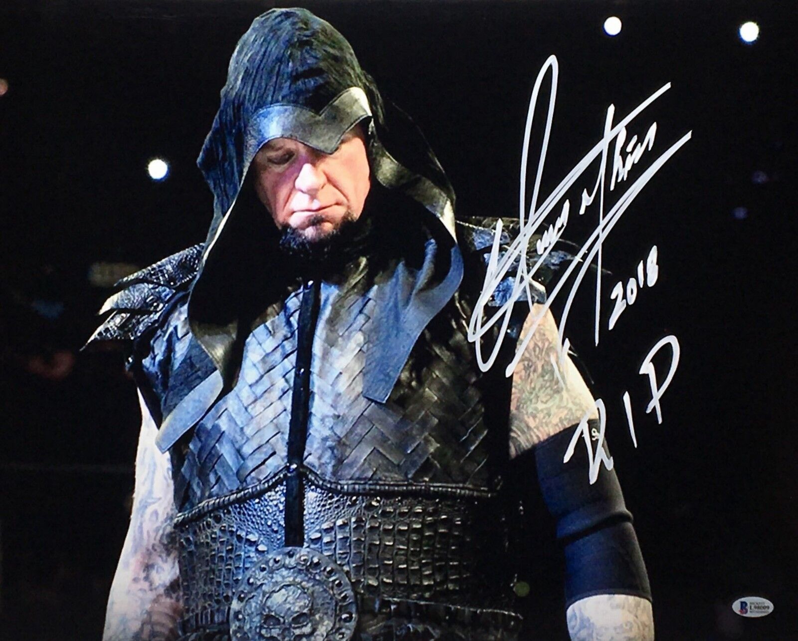 The Undertaker Signed Wrestling 16x20 Photo Poster painting RIP