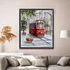 Street Scene In Paris-16CT Stamped Cross Stitch Egyptian Cotton 28*31cm/11.02*12.2in