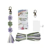 Daisy Flower Keychain Making Kits with Instruction Macrame Keychain Kit DIY Macrame Kits for Beginners Adults Handbags DIY Ornament Decor