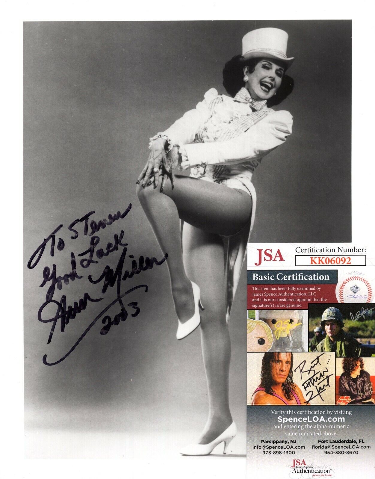 Ann Miller Actress Singer Dancer Hand Signed Autograph 8x10 Photo Poster painting with JSA COA