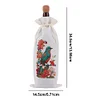 (US Local)4pcs DIY Diamond Painting Wine Bag Kit Rhinestones Liquor Bottle Cover (Flower)