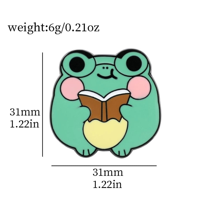 Cartoon Style Cute Funny Pin Cartoon Frog Alloy Stamping Stoving Varnish Plating Unisex Brooches