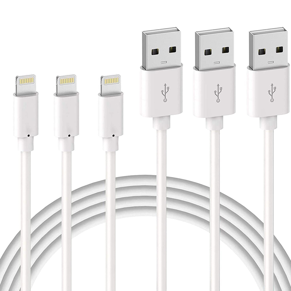 

3pcs 1m Power Charging Cable for 8 Pin for iPhone 11XS White, 501 Original