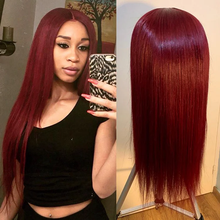 🔥Hair®| Brazilian Deep Part Lace Front Human Hair Wigs Straight hair Lady Wig