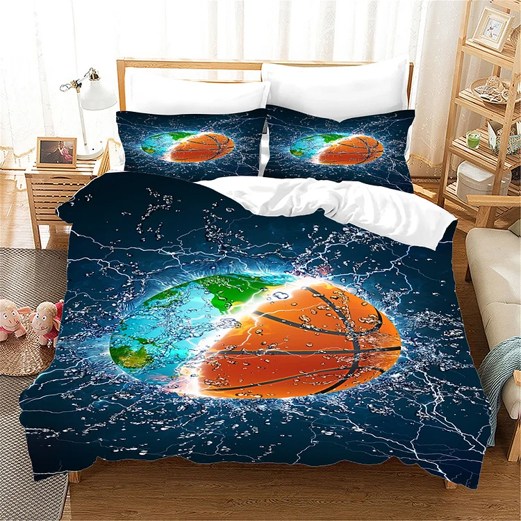 King Bed Room Set Queen Bedding SetsT001 Basketball Bedding Set With Pillow Cases[personalized name blankets][custom name blankets]
