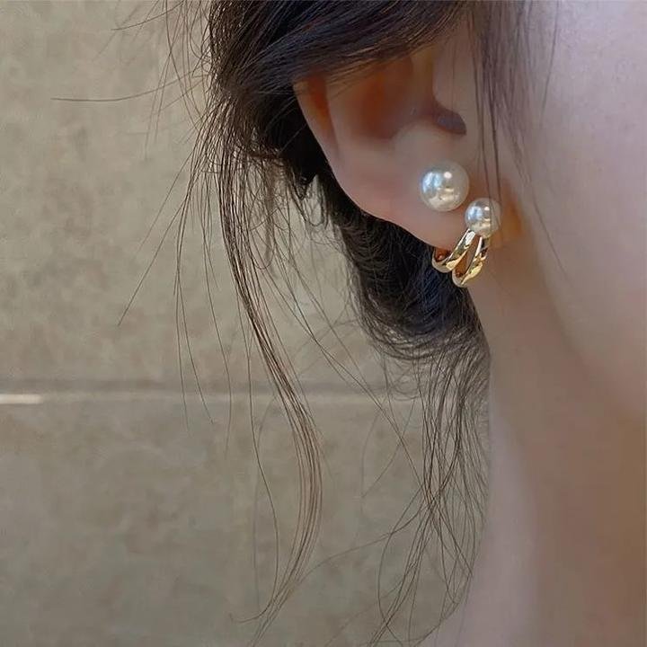 Pearl Golden Earrings