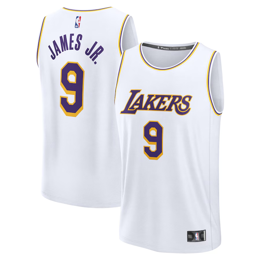 Men's Los Angeles Lakers Bronny James Fanatics White Fast  Jersey - Association Edition mysite