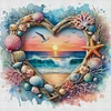 (US Local)Beach-11CT Counted Cross Stitch Kit(40x40cm)