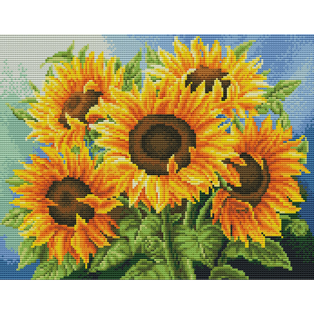 Sunflower (46*36CM) 11CT Stamped Cross Stitch gbfke