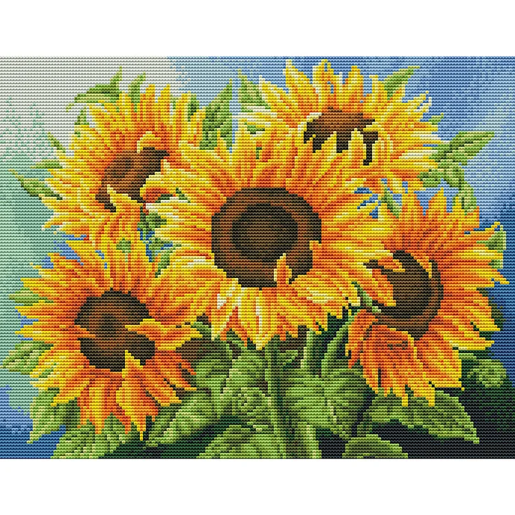 Sunflower - Printed Cross Stitch 11CT 46*36CM