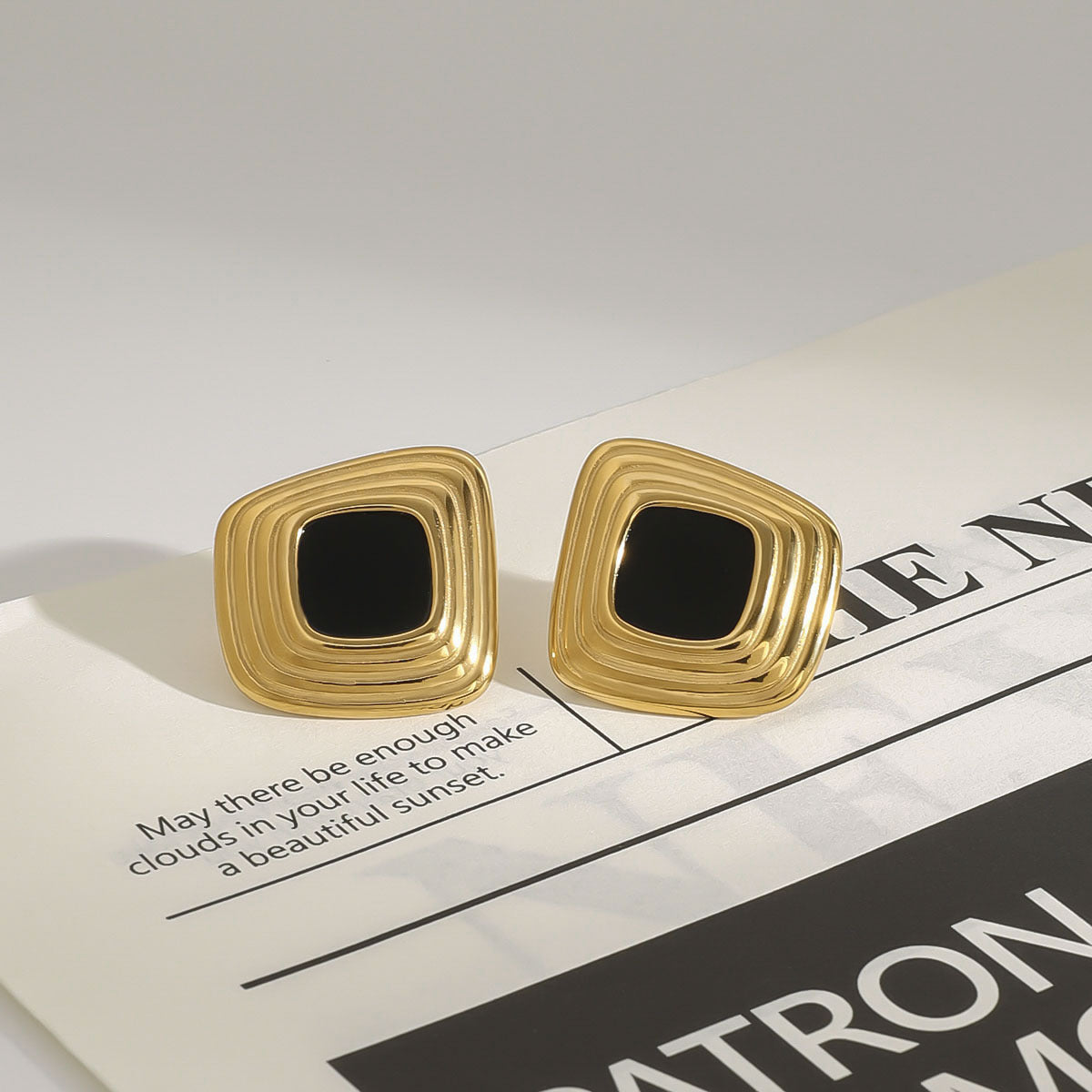 Jie Ding Resin Titanium Steel Earrings Female Earrings Stainless Steel