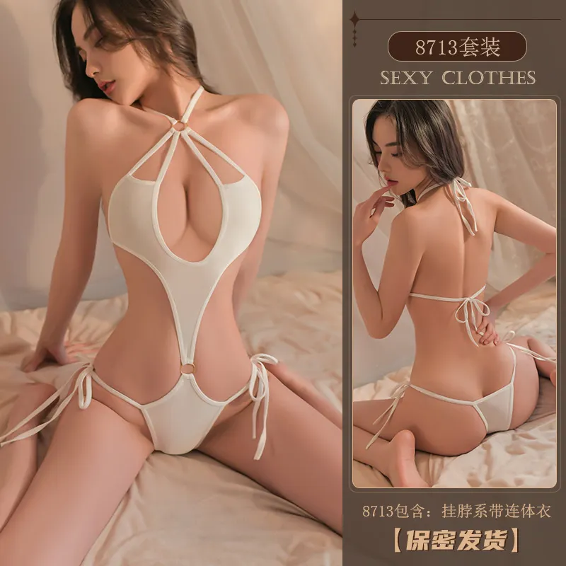 Churchf Churchf Sex Underwear Sexy Hot Hollow Out Lace Onesie Two Dimensional Yuan Role Uniform Large Size Pajamas 8713