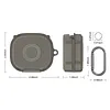 For  Powerbeats Fit BT Earphone Protective Cover with Bracket & Metal Carabiner Shockproof TPU Protective Sleeve Anti-Scratch Dustproof BT Earbuds Case for Outdoor Travel Camping