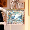 DIY Diamond Painting Bird Linen Waterproof Handbag Shopping Storage Bag Totes Kit