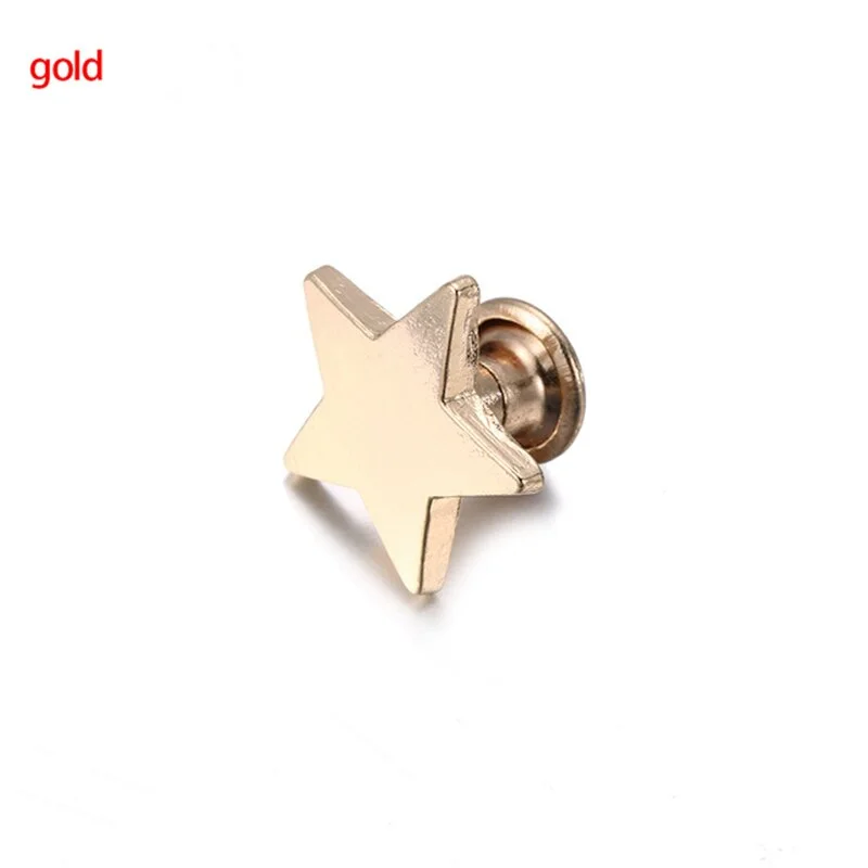 Nigikala Five-pointed Star Rivet Metal Studs Spikes Spots Buttons for Leather Craft Shoes Hats Clothes Decoration DIY Accessory