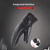 Electric Heated Gloves Touchscreen Hand Warmer Thicken PU Thermal Cycling Glove
