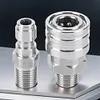 2Pcs 1/4 High Pressure Washer Quick Connector External Thread Pipe Hose Adapter