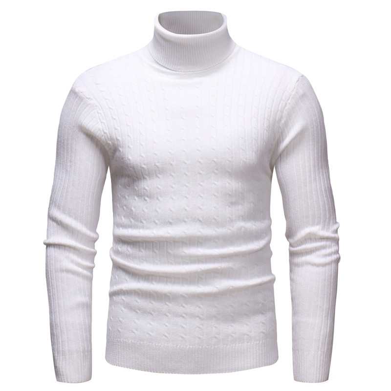 New Men's Turtleneck Striped Sweater Knit