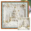 Christmas Tree-11CT Stamped Cross Stitch 40*40cm/15.75*15.75in