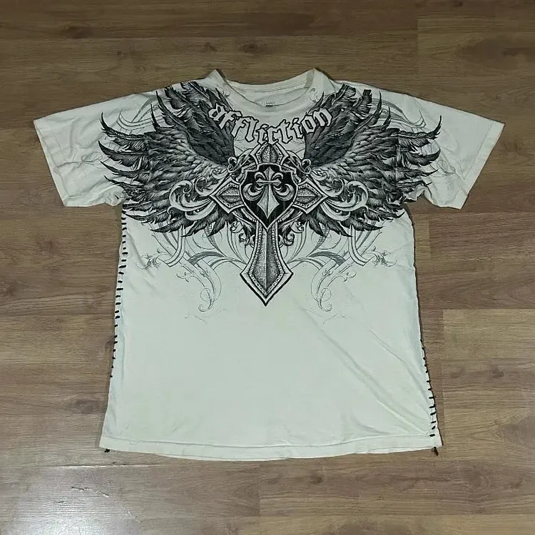 Graphic Print Oversized Cotton T-shirt