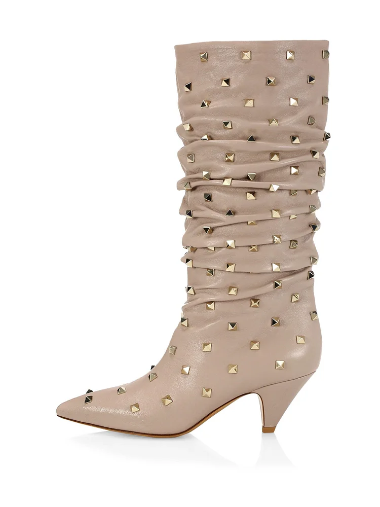 Kitten heel slouch on sale boots