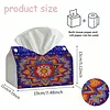 DIY Diamond Art Tissue Box Holder Mandala PU Leather Diamond Art Desktop Organizer Resin Rhinestone Storage Organizers Gem Art Home Office Decor Craft Gift