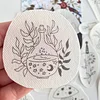 【15 PCS】Water Soluble Mystical Hand Embroidery Pattern,peel and stick paper for ornaments