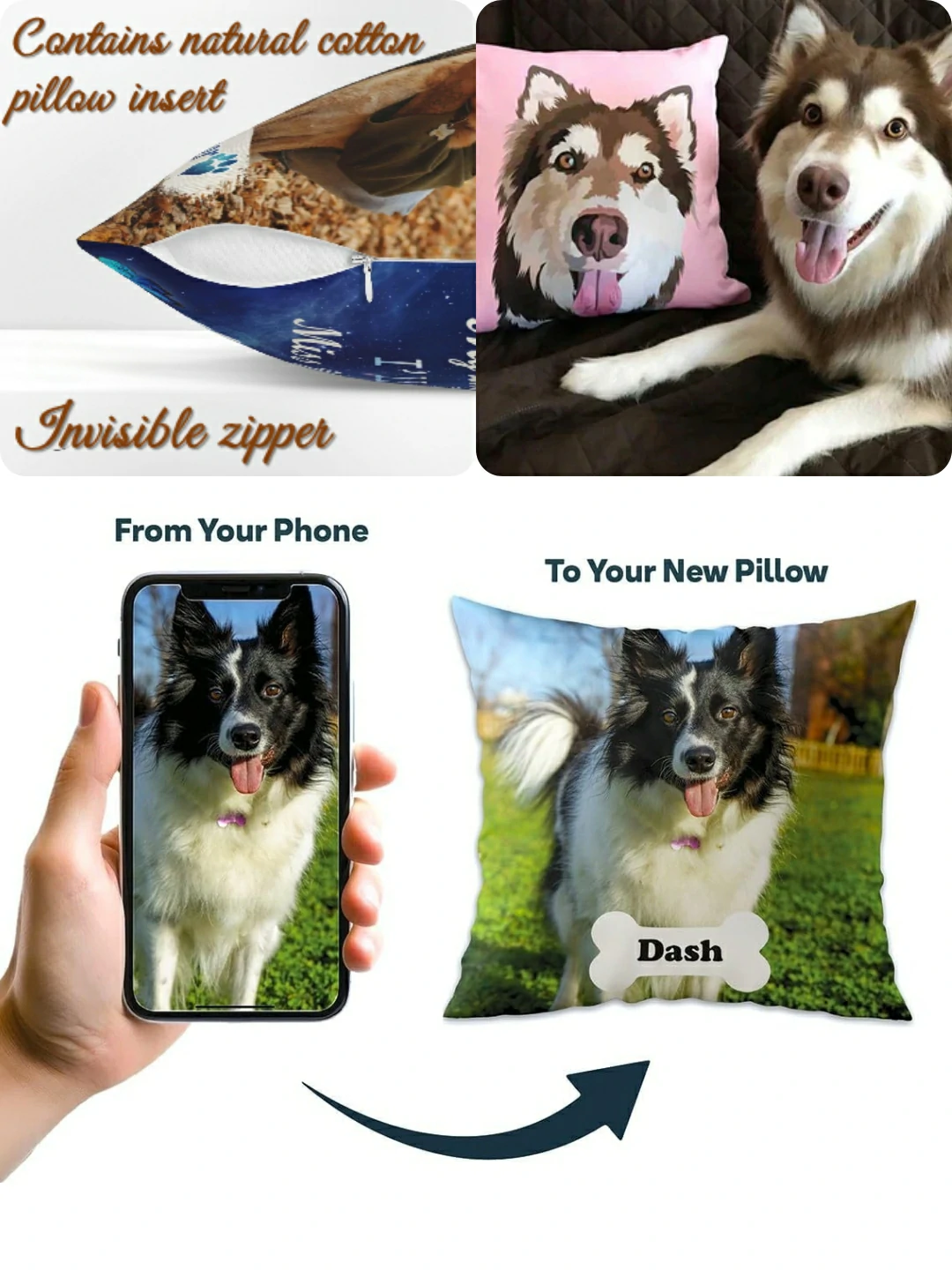 Lookipet custom Personalization pet pillow