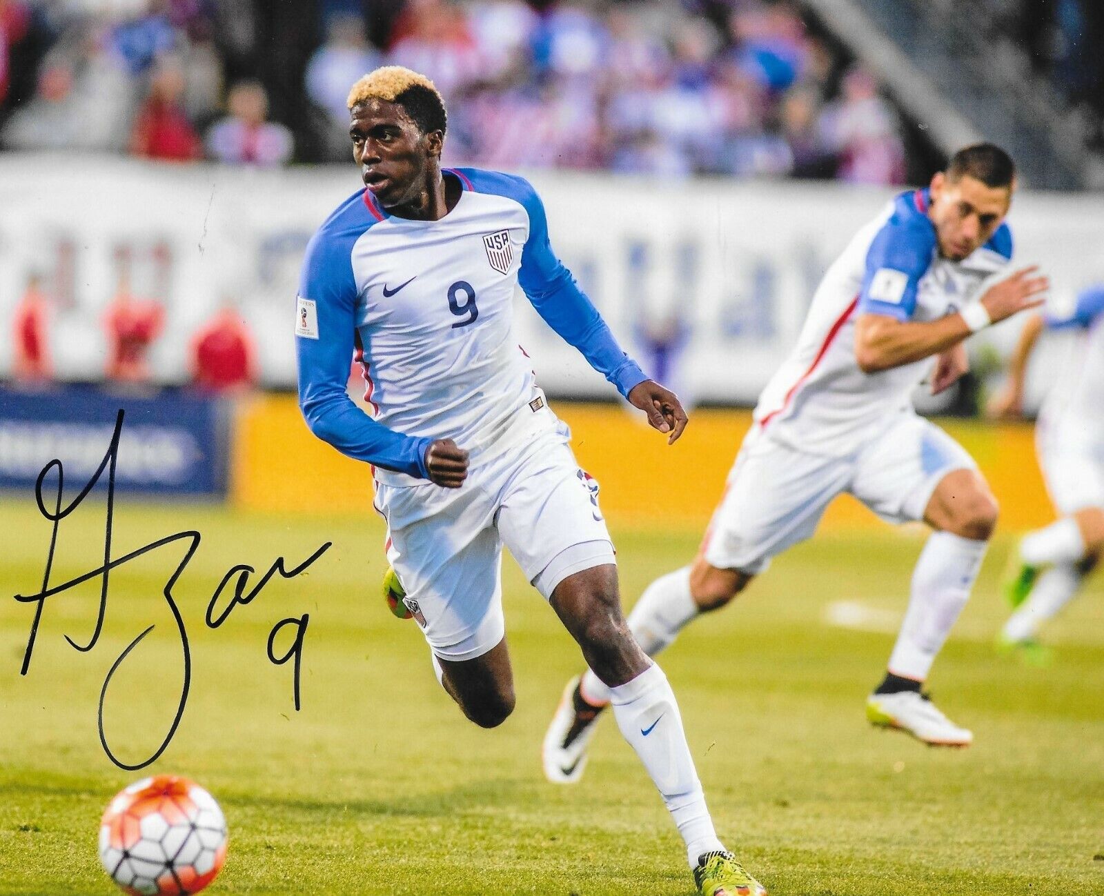 Gyasi Zardes Columbus Crew signed Team USA Soccer 8x10 Photo Poster painting autographed 3