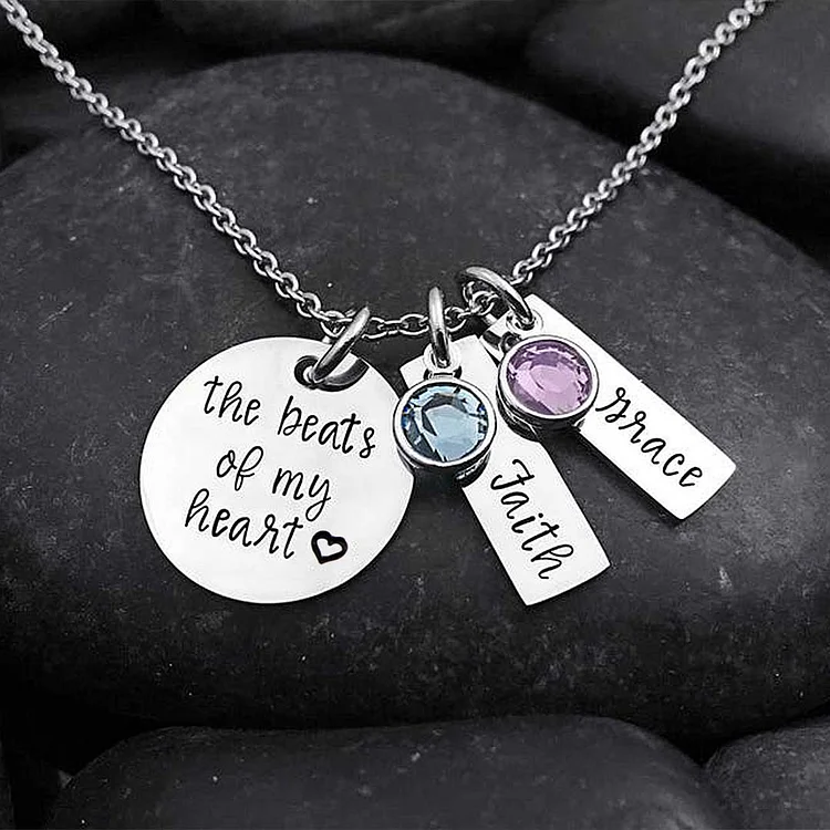 For MOM - The Beats of My Heart Personalized Necklace