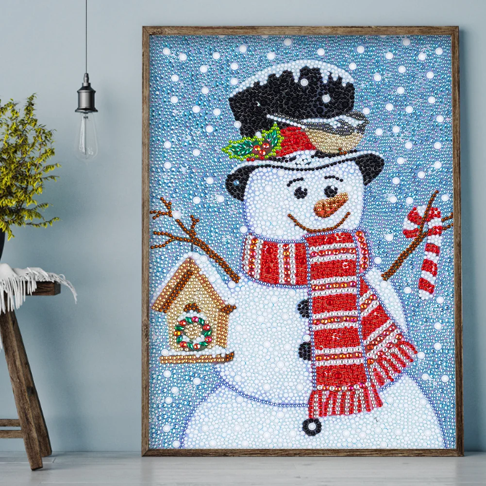 Diamond Painting - Full Crystal Rhinestone - Snowman(30*40cm)