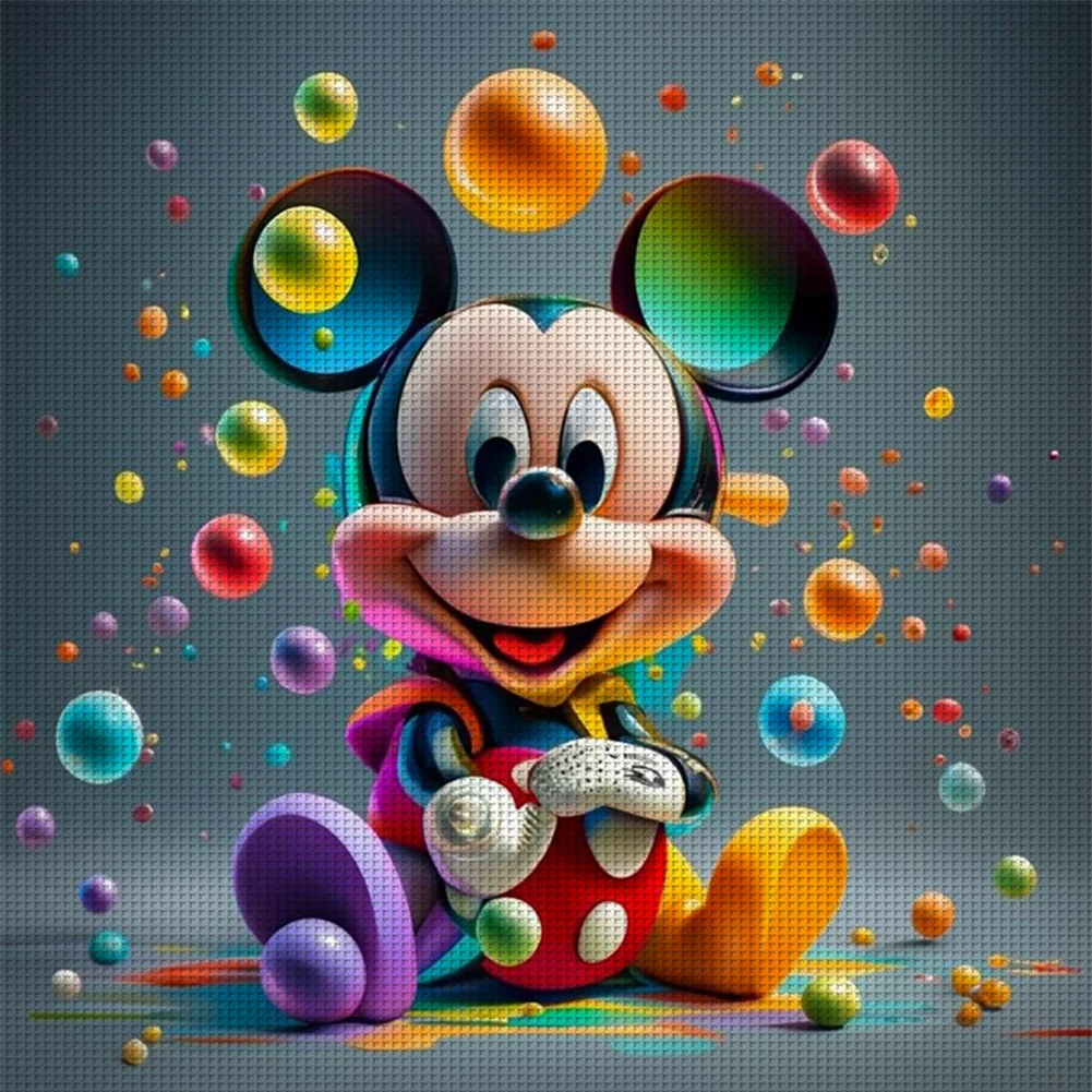 11CT Full Stamped Cross Stitch - Mickey(Canvas|40*40CM)