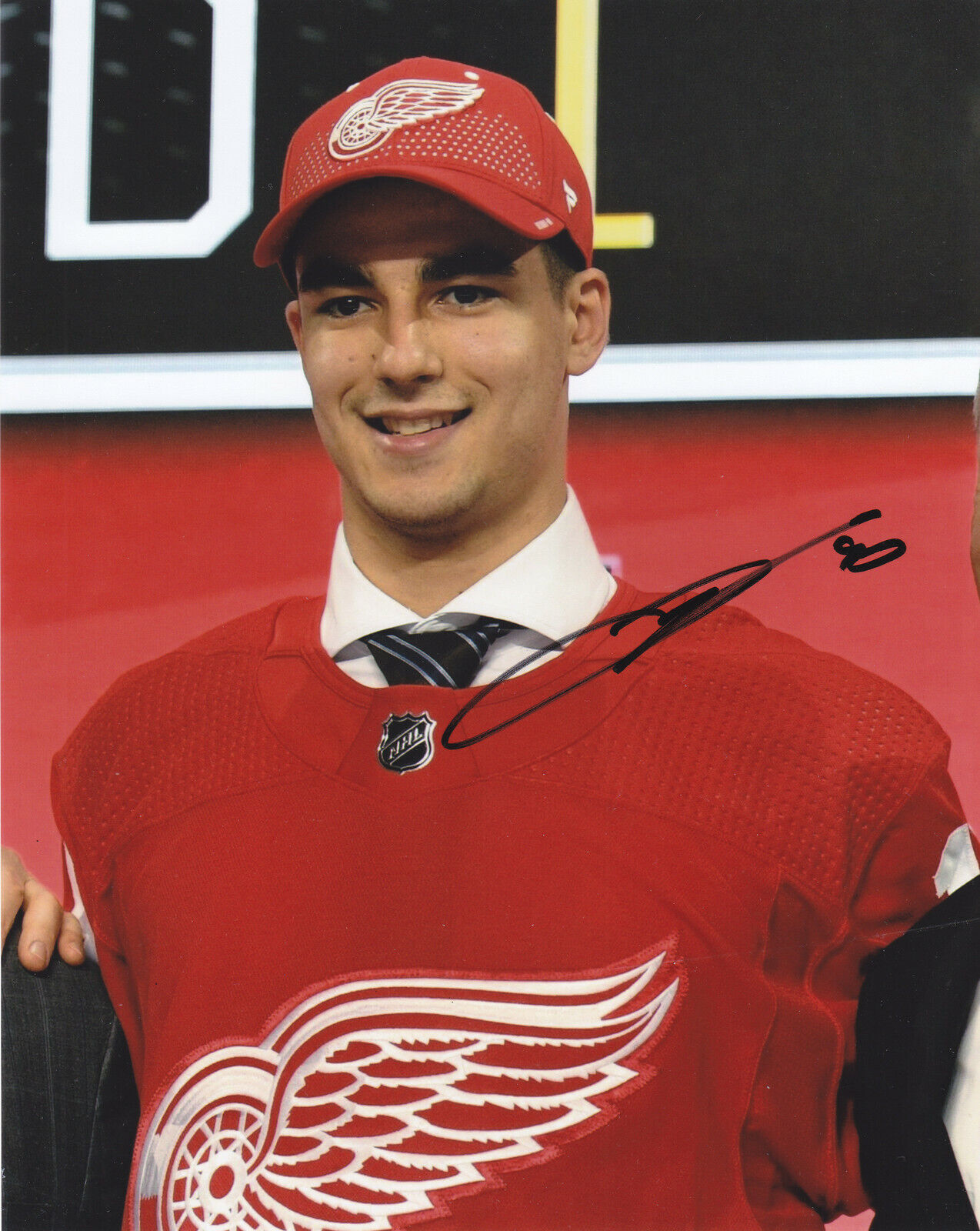 JOE VELENO SIGNED AUTOGRAPH DETROIT RED WINGS 8X10 Photo Poster painting PROOF #3