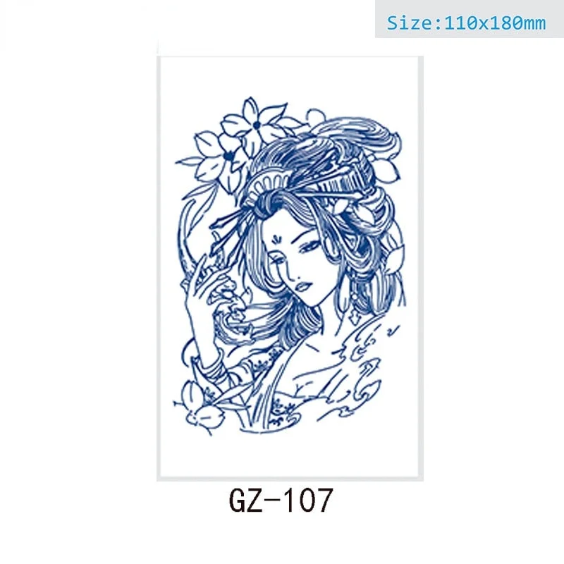 Net Red Herbal Juice Semi-permanent Waterproof Sweat-proof Tattoo Masking Scar Tattoo Sticker Herbal Juice Tattoo Sticker