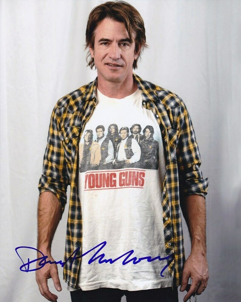 Dermot mulroney signed autographed young guns t-shirt Photo Poster painting