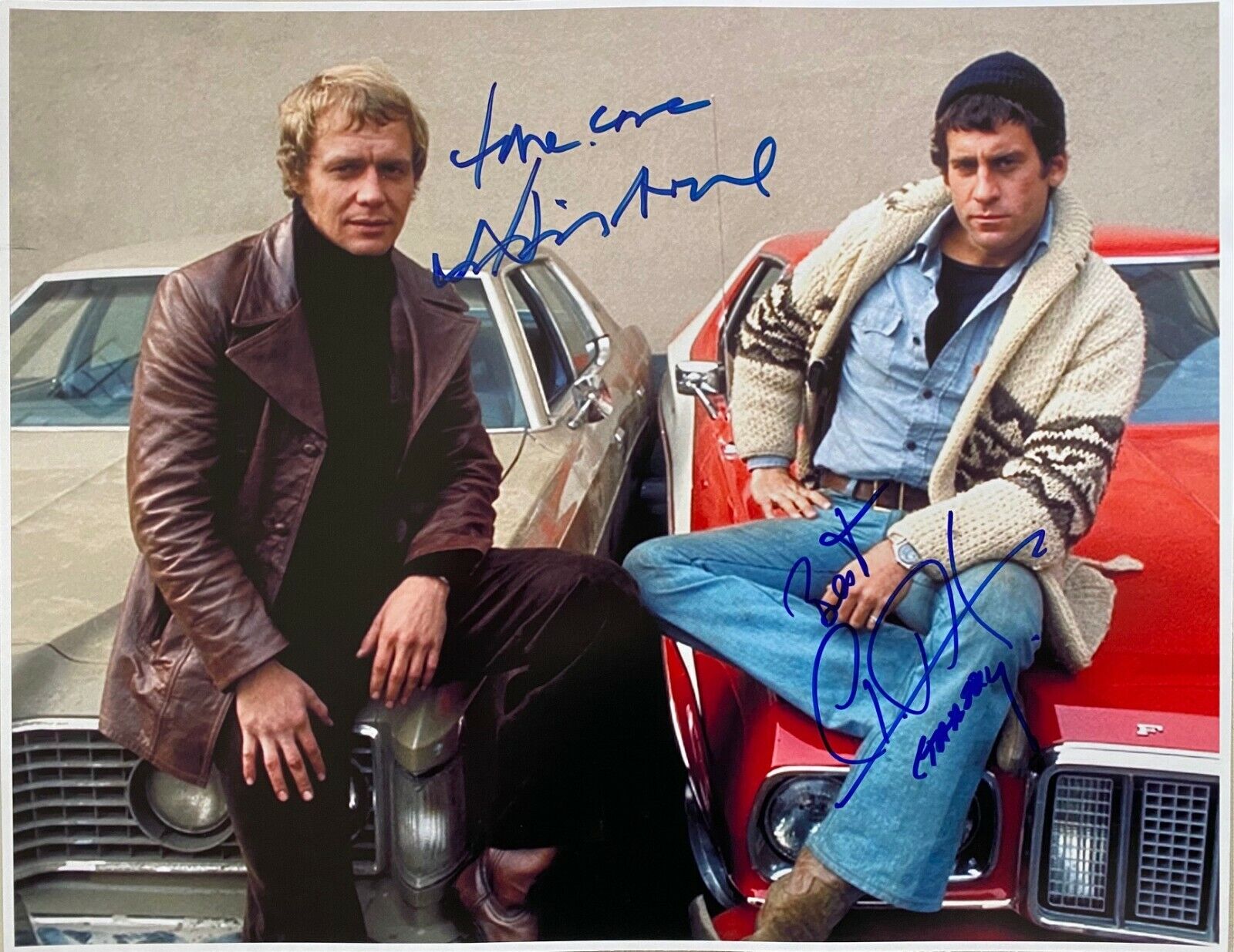 Paul Michael Glaser David Soul Starsky and Hutch Original Signed11X14 Photo Poster painting