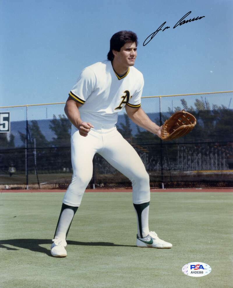 Jose Canseco PSA DNA Cert Hand Signed 8x10 Barry Cola Photo Poster painting Autograph